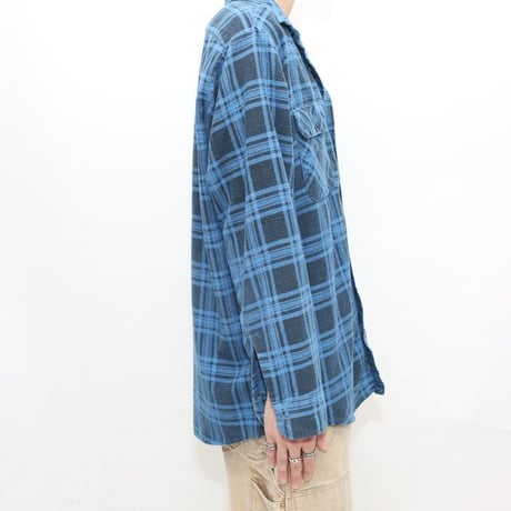 70s Sears Print Flannel Plaid Shirt