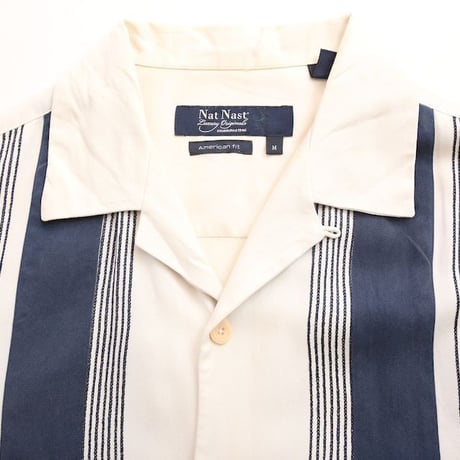 Nat Nast 50s Style Open Collar Silk S/S Shirt