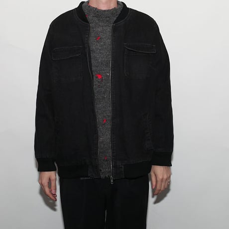 Denim Zipup Blouson