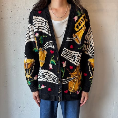 Belle Pointe Ramie×Cotton Hand Knit Cardigan