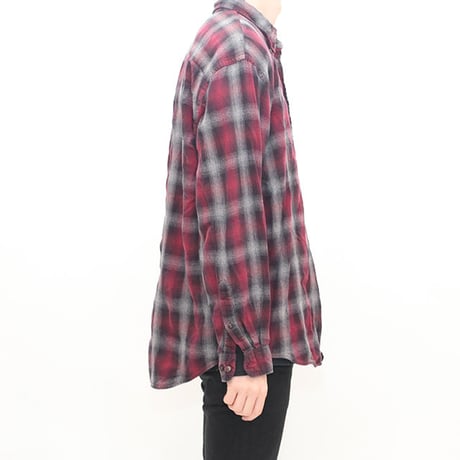 Ombre Checker Flannel Shirt