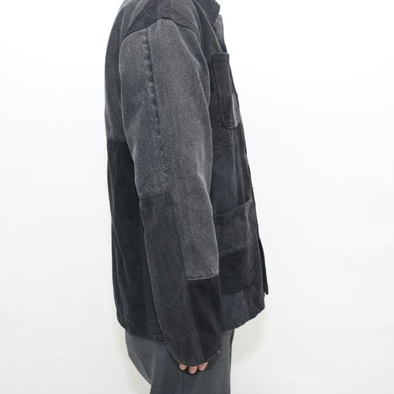 Carhartt 黒 リメイクデニムジャケット Carhartt Patchwork Remake Black Denim Jacket |