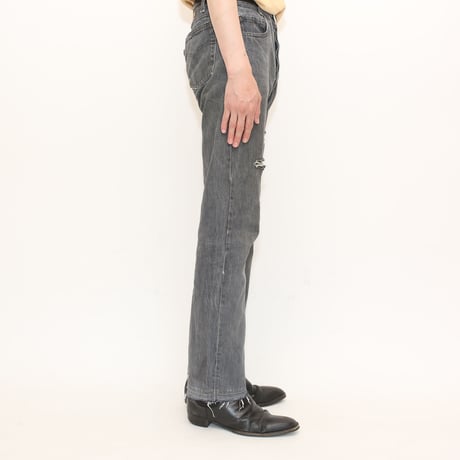 80's Levi's 701 Black Denim Pants Student Model
