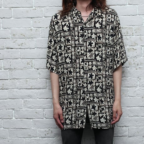 レーヨン 総柄シャツ Rayon S/S Shirt