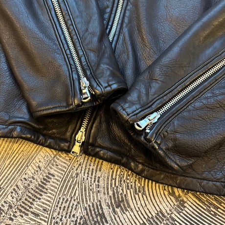 Double Zip Black Leather Jacket