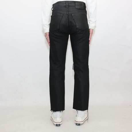 90s Levi's 501 Denim Pants "Black Coated & Damage"