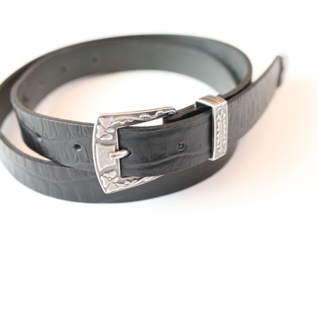 Embossed Leather Western Belt