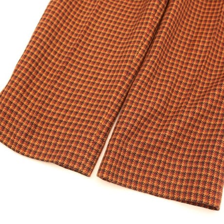 Hound's Tooth Pattern Pleats Design Pants