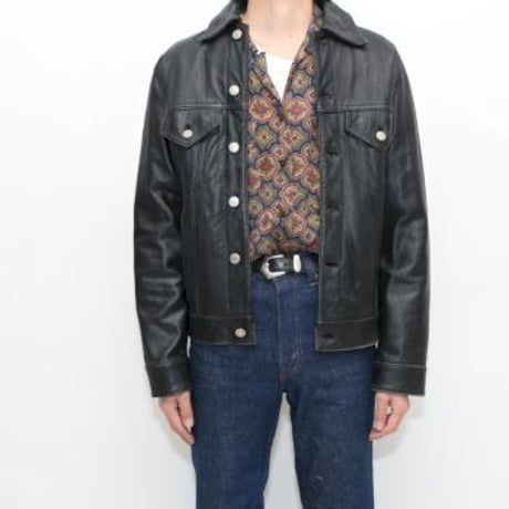 Black Leather Tracker Jacket