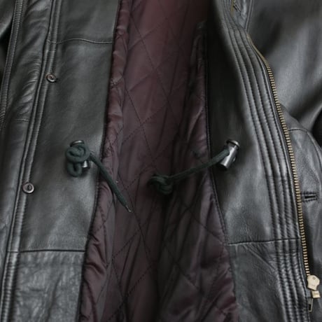 Black Lamb Leather Coat