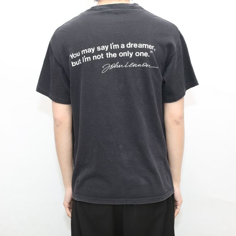 ジョン・レノン IMAGINE Tシャツ グレー ジョン・レノン IMAGINE Tシャツ グレー Amazon.com: John