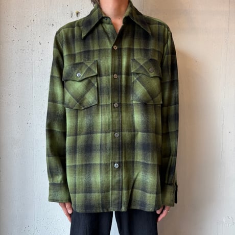 70s Cascade Wool Ombre Plaid Shirt