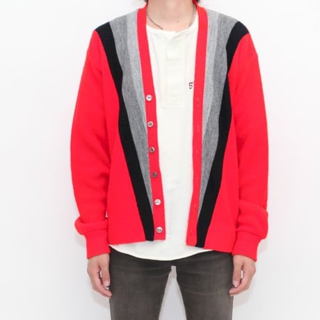 Vintage Acrylic Knit Cardigan