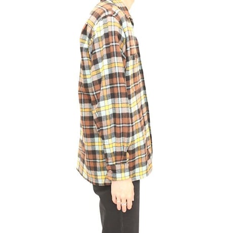 60's Town Craft Open Collared Check Wool L/S Shirt