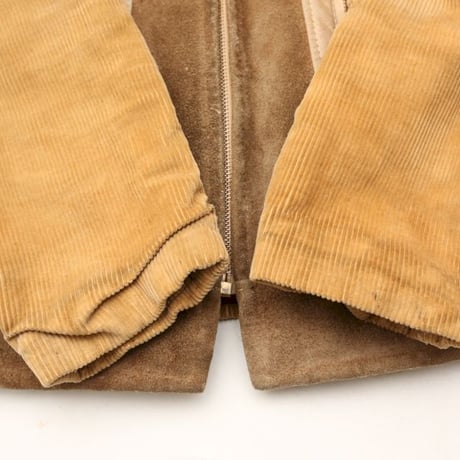Sears Corduroy × Leather Boa Jacket