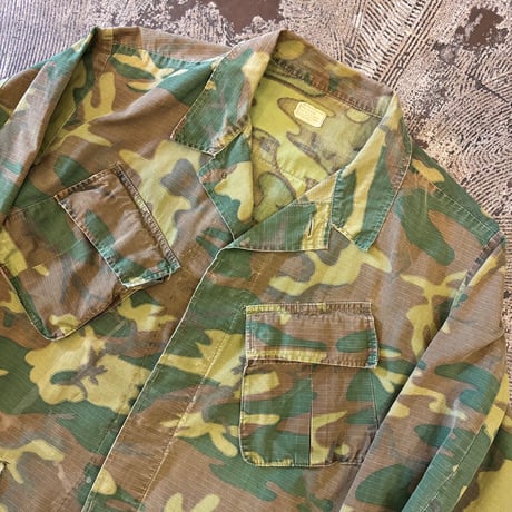 60s US.ARMY ERDL Leaf Patterned Jungle Fatigue Jacket