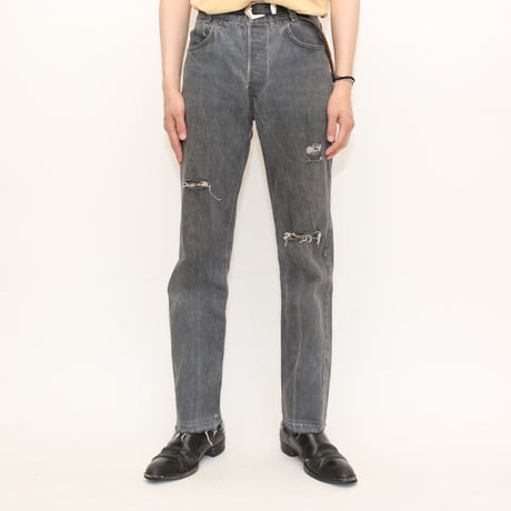 80's Levi's 701 Black Denim Pants Student Model