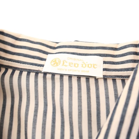 Striped Pattern Open Collar S/S Shirt
