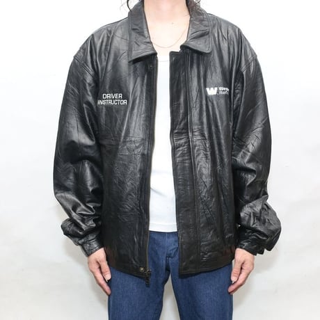 Black Leather Jacket Loose Silhouette