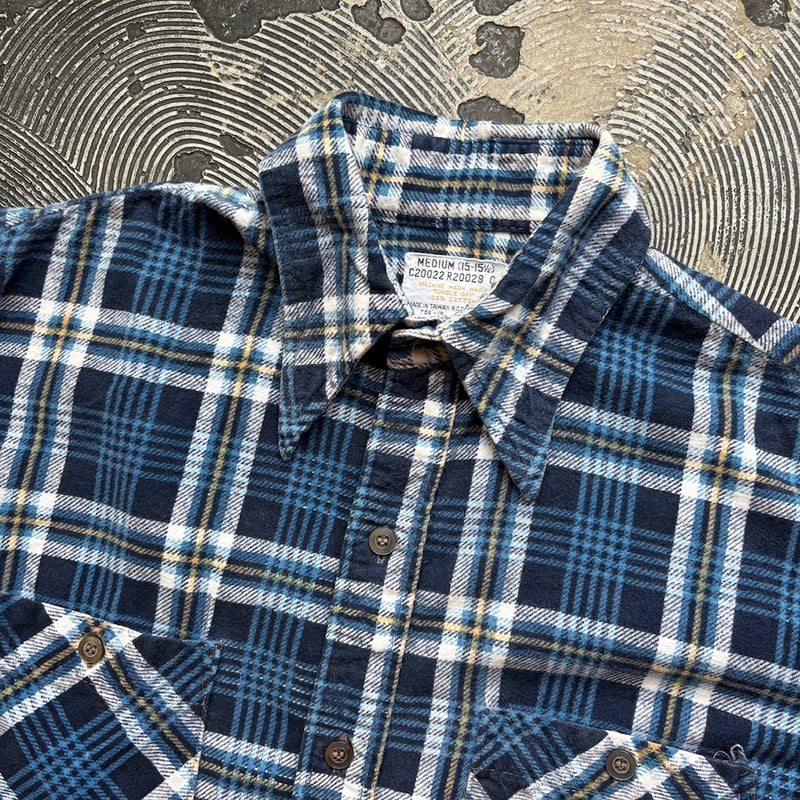 70s Sears Print Flannel Plaid Shirt | Strato