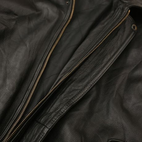Black Leather Jacket Loose Silhouette
