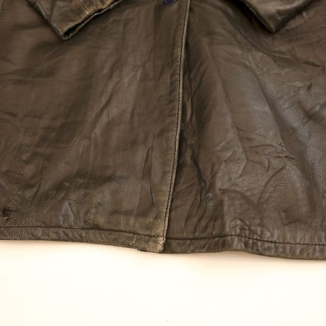 Saks Fifth Avenue Black Leather Coat