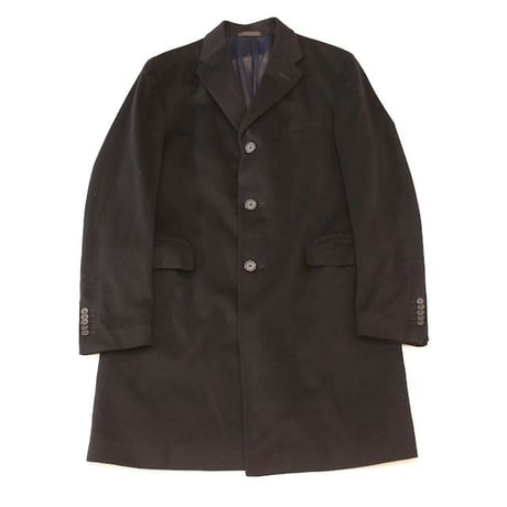 Vintage Chesterfield Merino Wool Coat Loose Silhouette Made in Italy