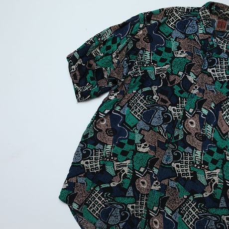 レーヨン 総柄シャツ Rayon S/S Shirt