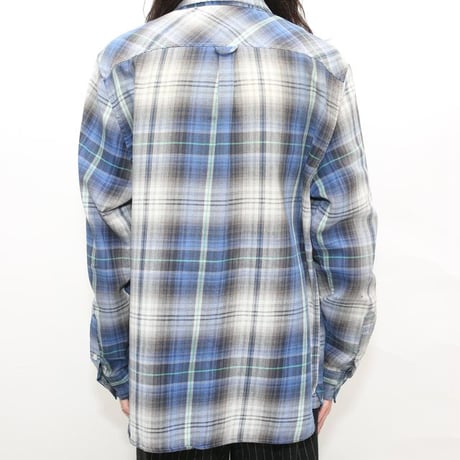 Ombre Plaid Cotton Flannel Shirt