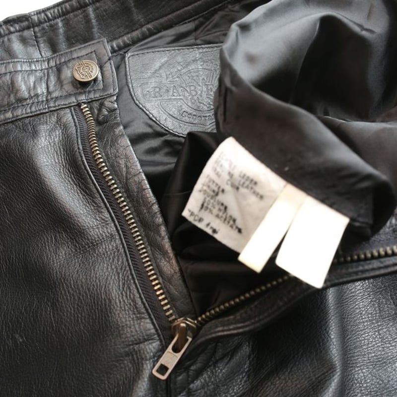 Euro Vintage Black Leather Pants | Strato
