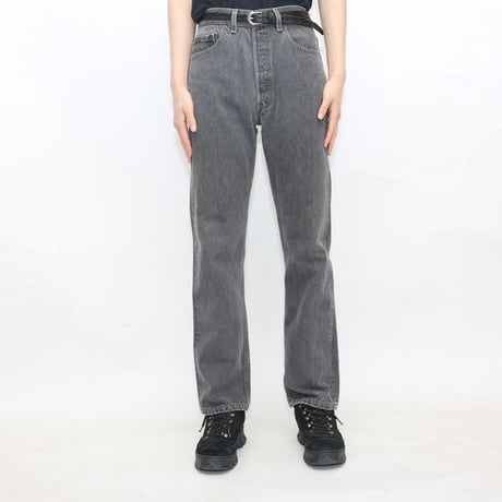 90s Levi's 501 "Yarn-dyed" Black Denim Pants