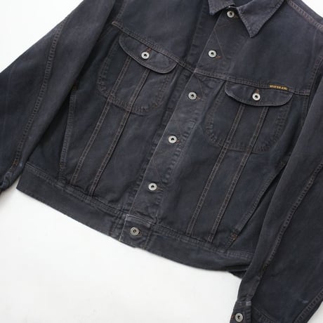Garment Dye Black Denim Jacket  MADE IN ITALY