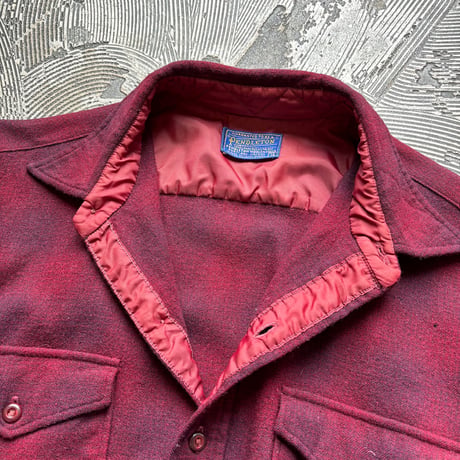 60s Pendleton Ombre Plaid Wool Shirt