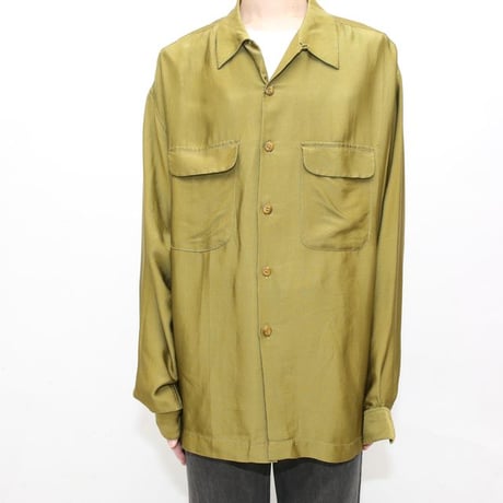 Open Collar Silk Shirt