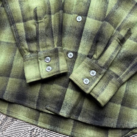 70s Cascade Wool Ombre Plaid Shirt