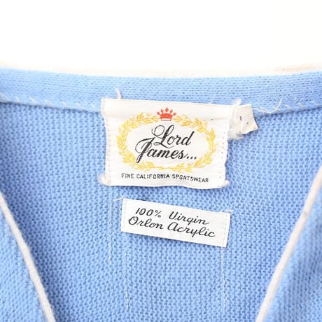 70's Lord James Acrylic Knit Cardigan