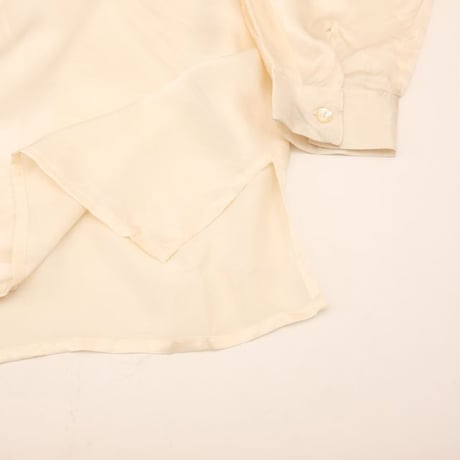Open Collar Silk L/S Shirt