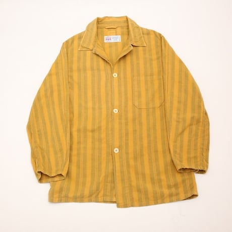 Garment dyed Stripe Pattern Pajama Shirt