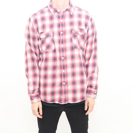 Ombre Checker Flannel Shirt