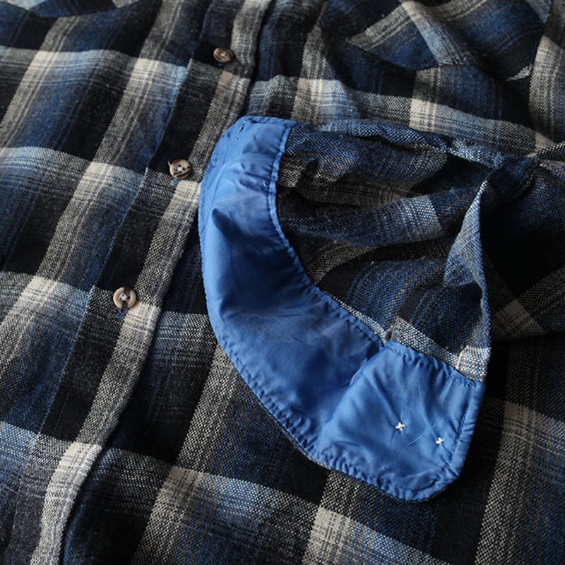 60s euro vintage coat オンブレチェックシャツ