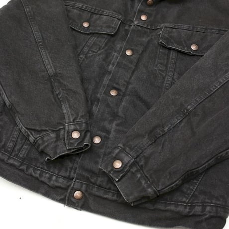 90's Levi's 3rd Type Black Denim Boa Jacket