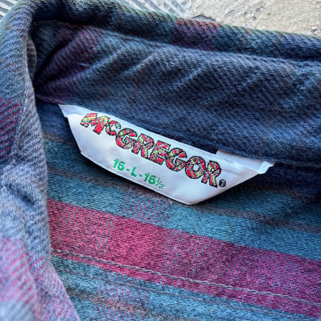 80s McGREGOR Cotton Heavy Flannel Shirt
