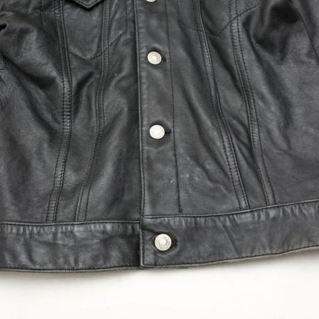 Black Leather Tracker Jacket