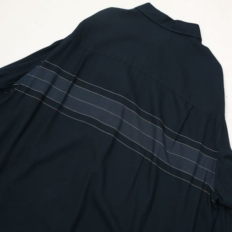 Cross Pattern Rayon L/S Shirt