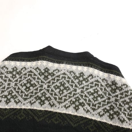 Nordic Pattern Wool Knit Sweater