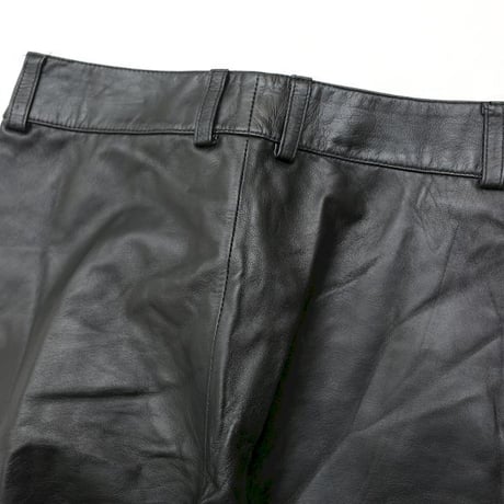 Black Leather Flared Pants