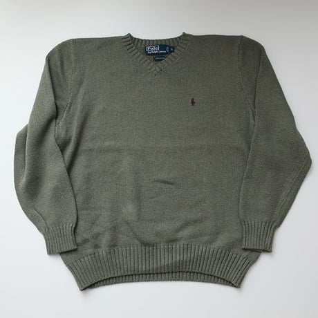 ラルフ コットンニット カーキ Ralph Lauen