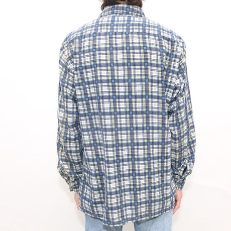 70's Print Flannel Plaid Shirt