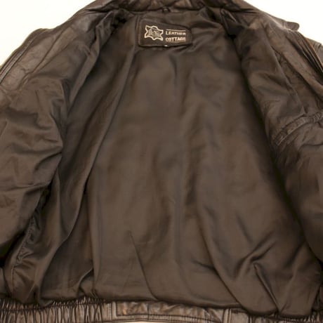 Layered Gimmick Black Leather Jacket