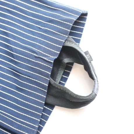 Vintage Striped Pattern Flared Polyester Slacks Pants